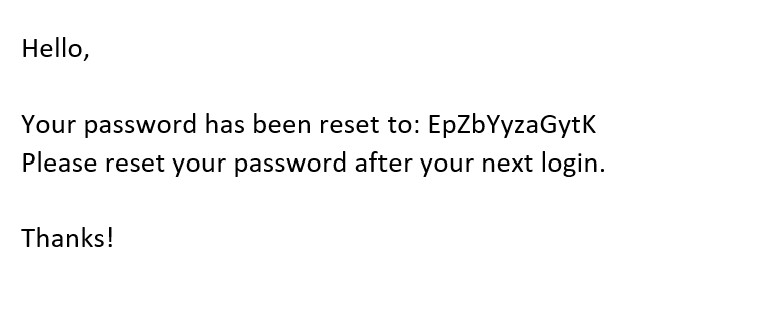 Forgot Password Email