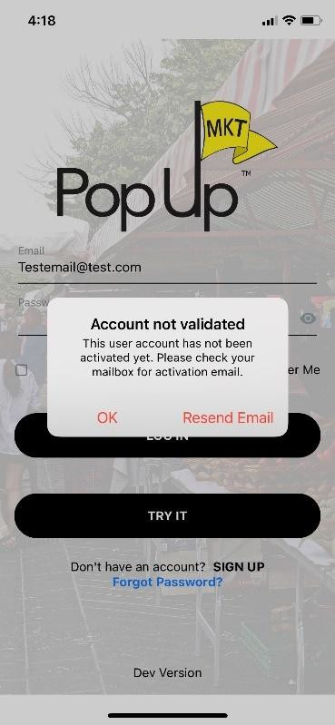 Application Unverified Login