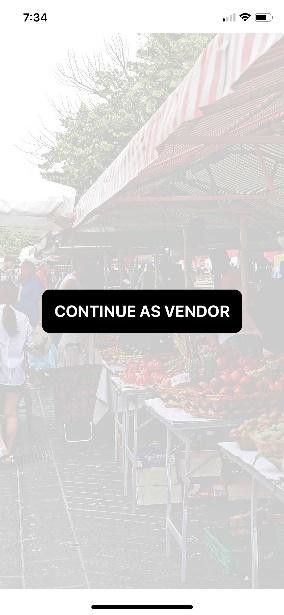 Sign Up Vendor Finished Screen