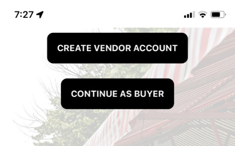 Sign Up Vendor/Buyer Screen