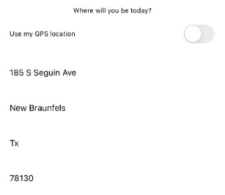 Vendor Address Setup Screen