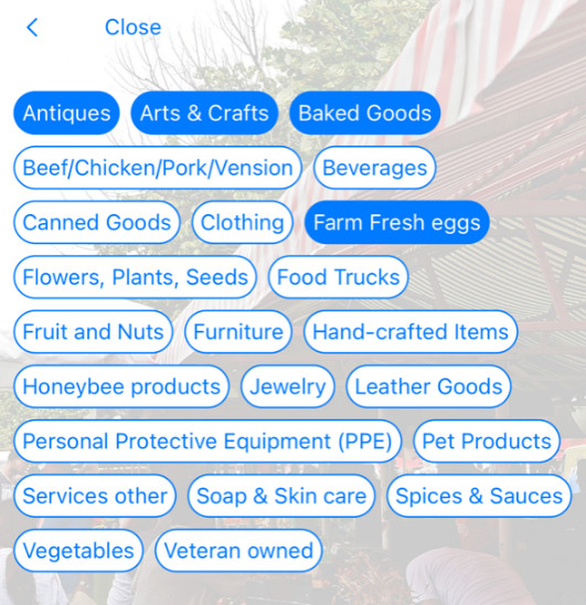 Vendor Goods Selection