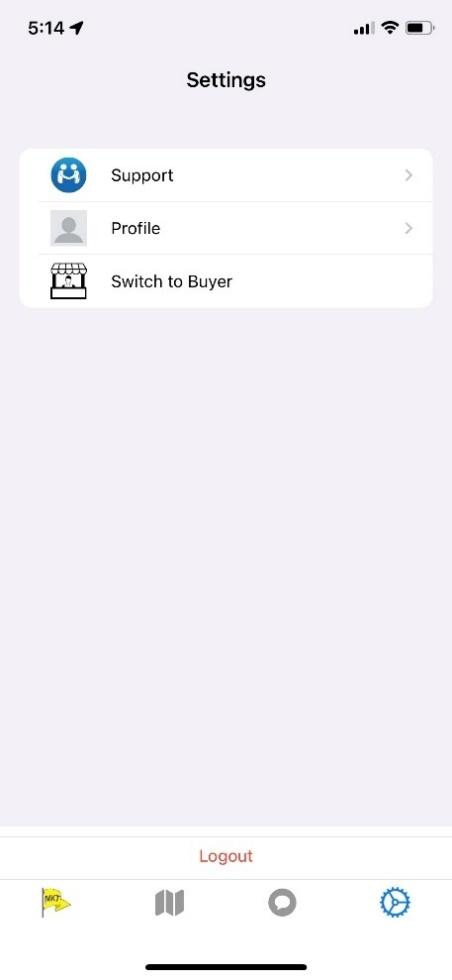 Settings Screen (Vendor)